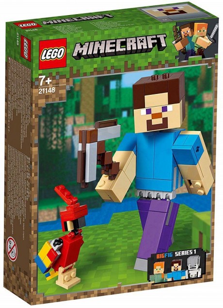 Lego Minecraft 21148 Steve BigFig with Parrot