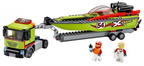 Lego City 60254 Race Boat Transporter-1