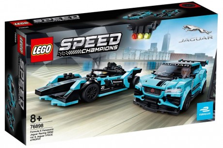 Lego Speed Champions 76898 Formula E Panasonic Jaguar Racing Gen2 car and Jaguar I-PACE eTROPHY