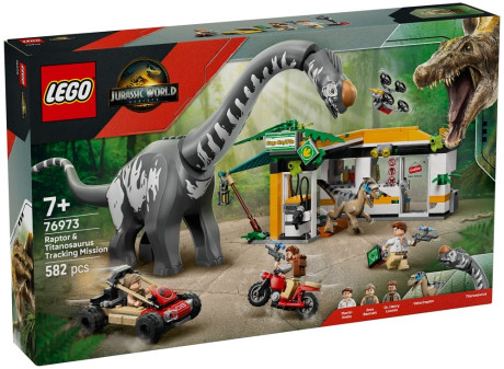 LEGO Jurassic World 76973 Raptor & Titanosaurus Tracking Mission