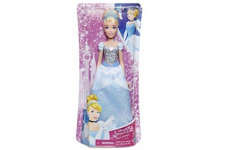 בובת סינדרלה מלכותית בתלבושת מנצנצת