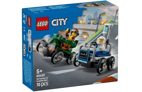 LEGO City 60459 Airplane vs. Hospital Bed Race Car Pack