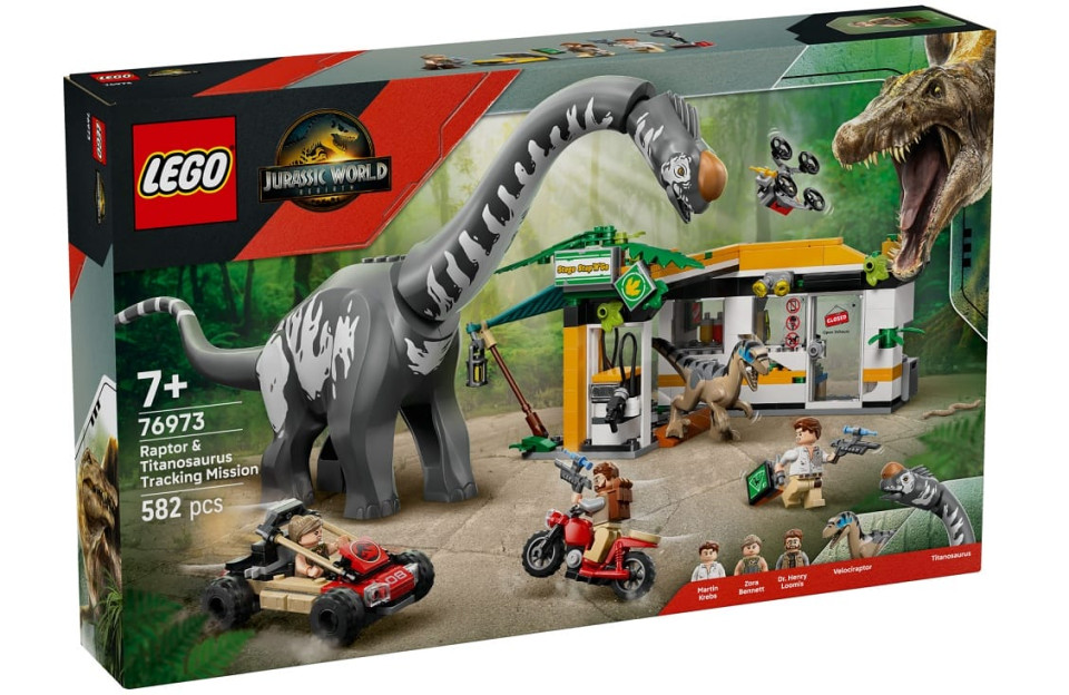 LEGO Jurassic World 76973 Raptor & Titanosaurus Tracking Mission