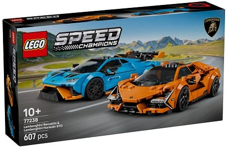 LEGO Speed Champions 77238 Lamborghini Revuelto and Huracan STO